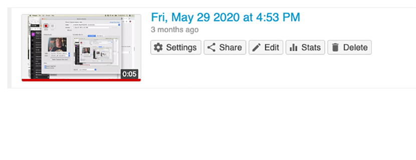 An image of the uploaded video in Panopto