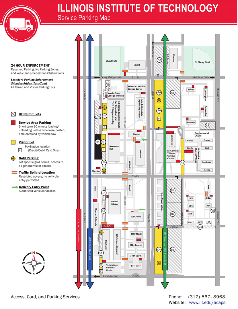 ACAPS Service Parking Map