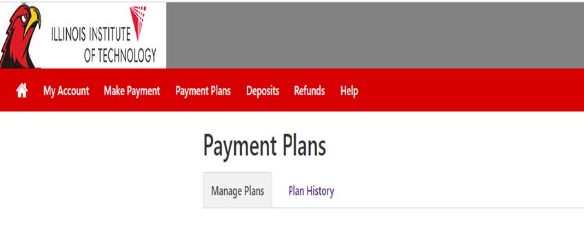 Payment Plan tabs