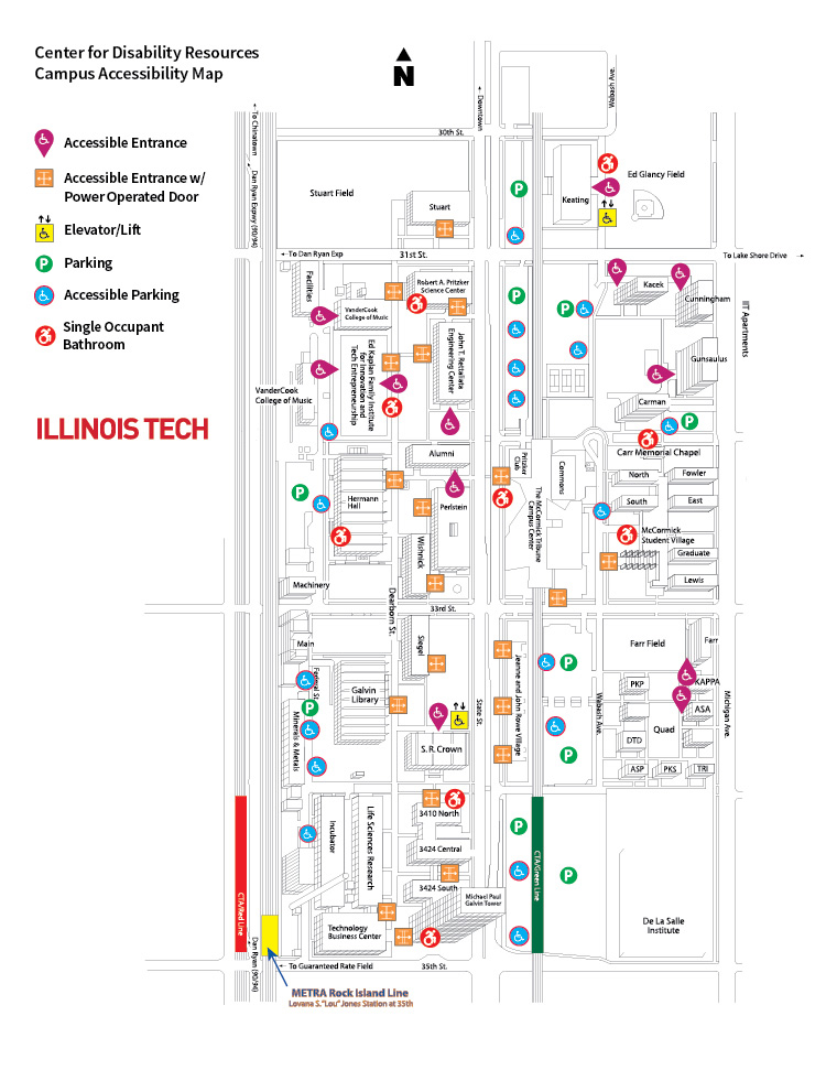 Illinois Tech Mies Campus Map