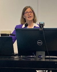 Bonnie Dorr speaks during the Jan. 26, 2023 Martha Evens Distinguished Lecture Series in Computer Science
