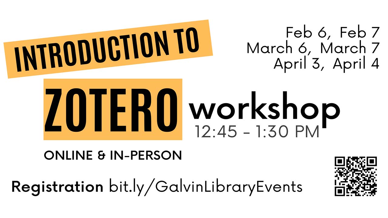 Zotero workshop flier