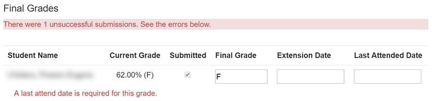 04 Submitting Final Grades Message
