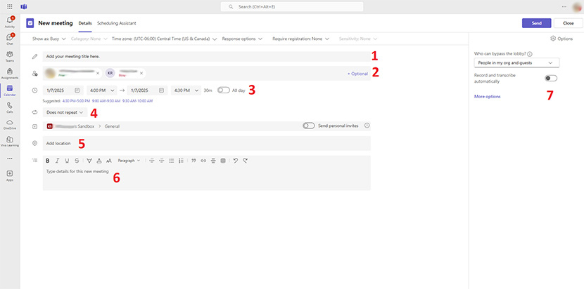 CLI - 10 Schedule a meeting in the class