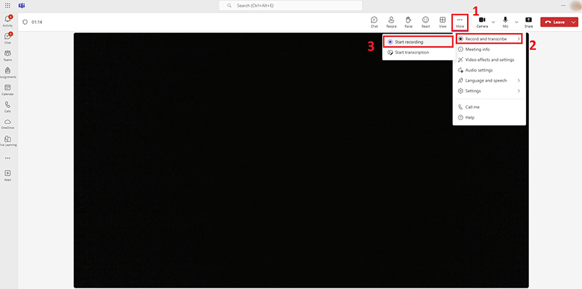 15 Record the meeting manually