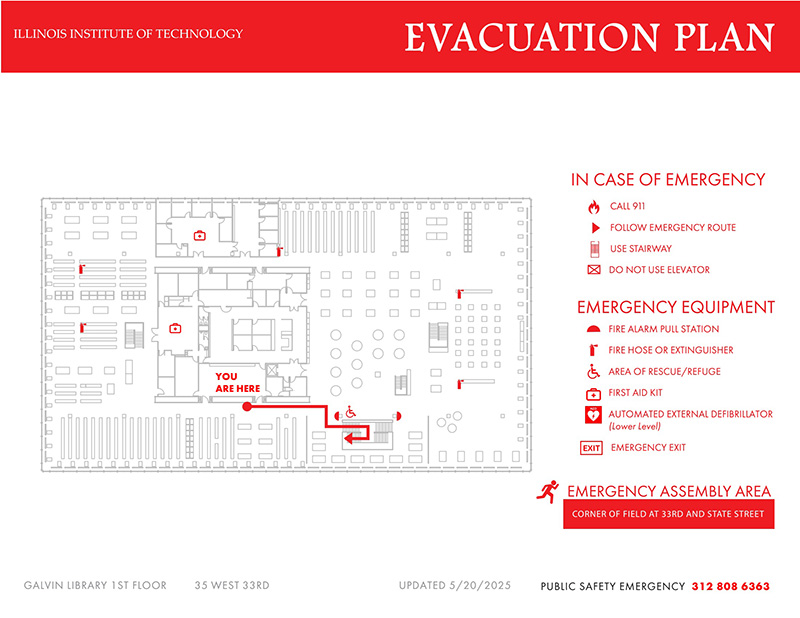 Emergency Evacuation Plan for Galvin Library