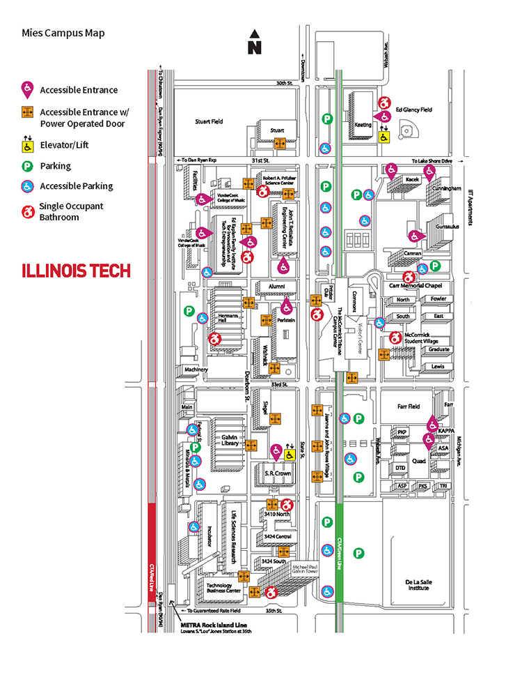 Illinois Tech Mies Campus Map