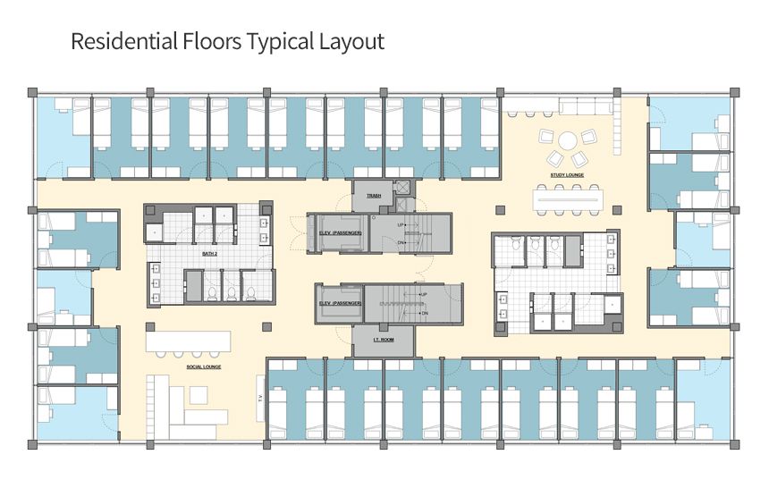 Kacek Hall Dorm Room Floor Plan 860x573