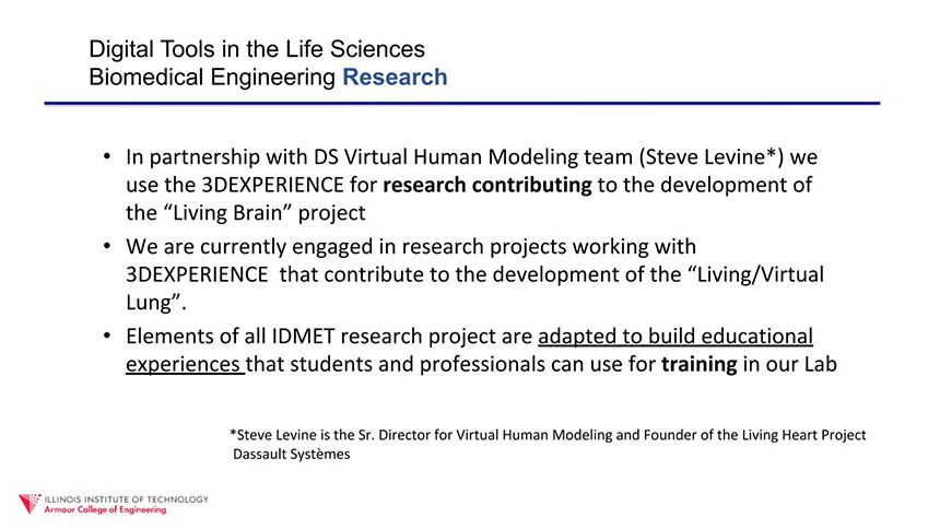 Digital Tools in the Life Sciences Biomedical Engineering Research slide
