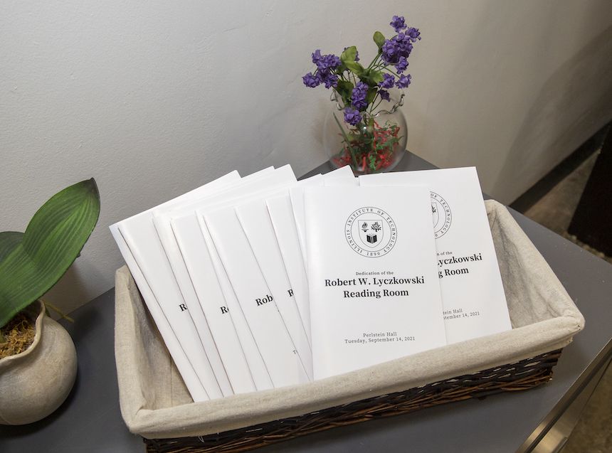 Bulletins to Lyczkowski Reading Room dedication ceremony