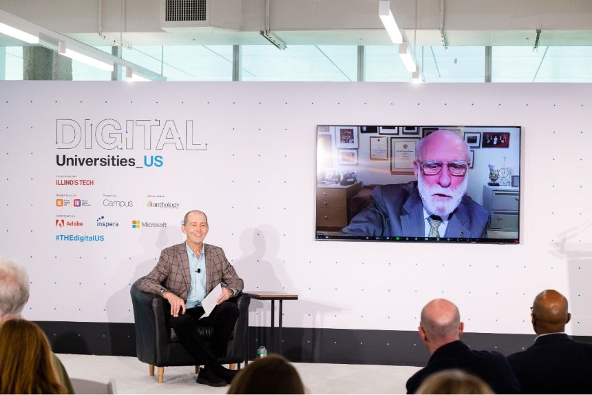 Google VP Vint Cerf speaks at Times Higher Education Digital Universities US Conference hosted by Illinois Tech