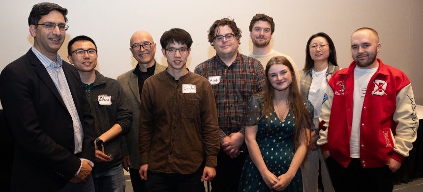 Guest Lecturer Lior Pachter with award winning mathematics student researchers
