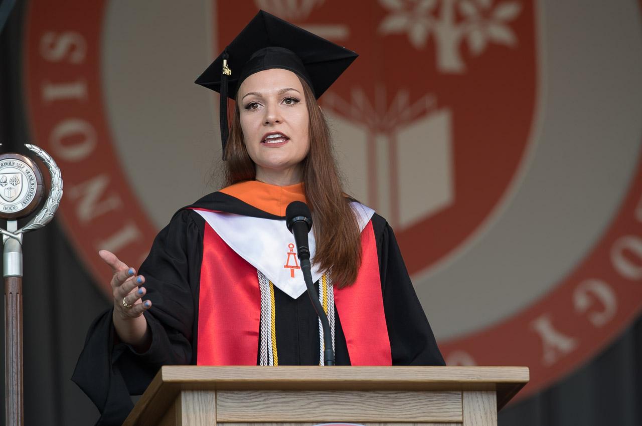 Photo of student commencement speaker Claire Fraeyman