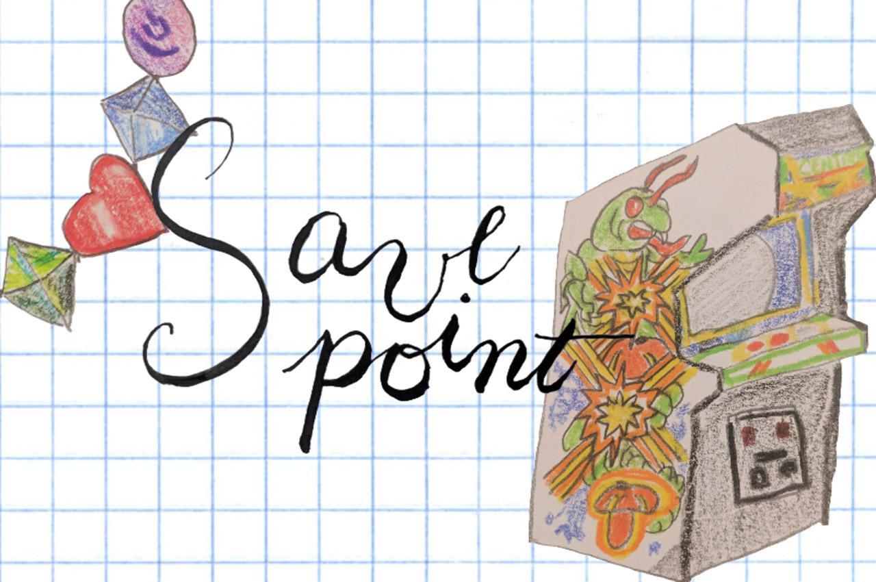 Save Point graphic logo illustration