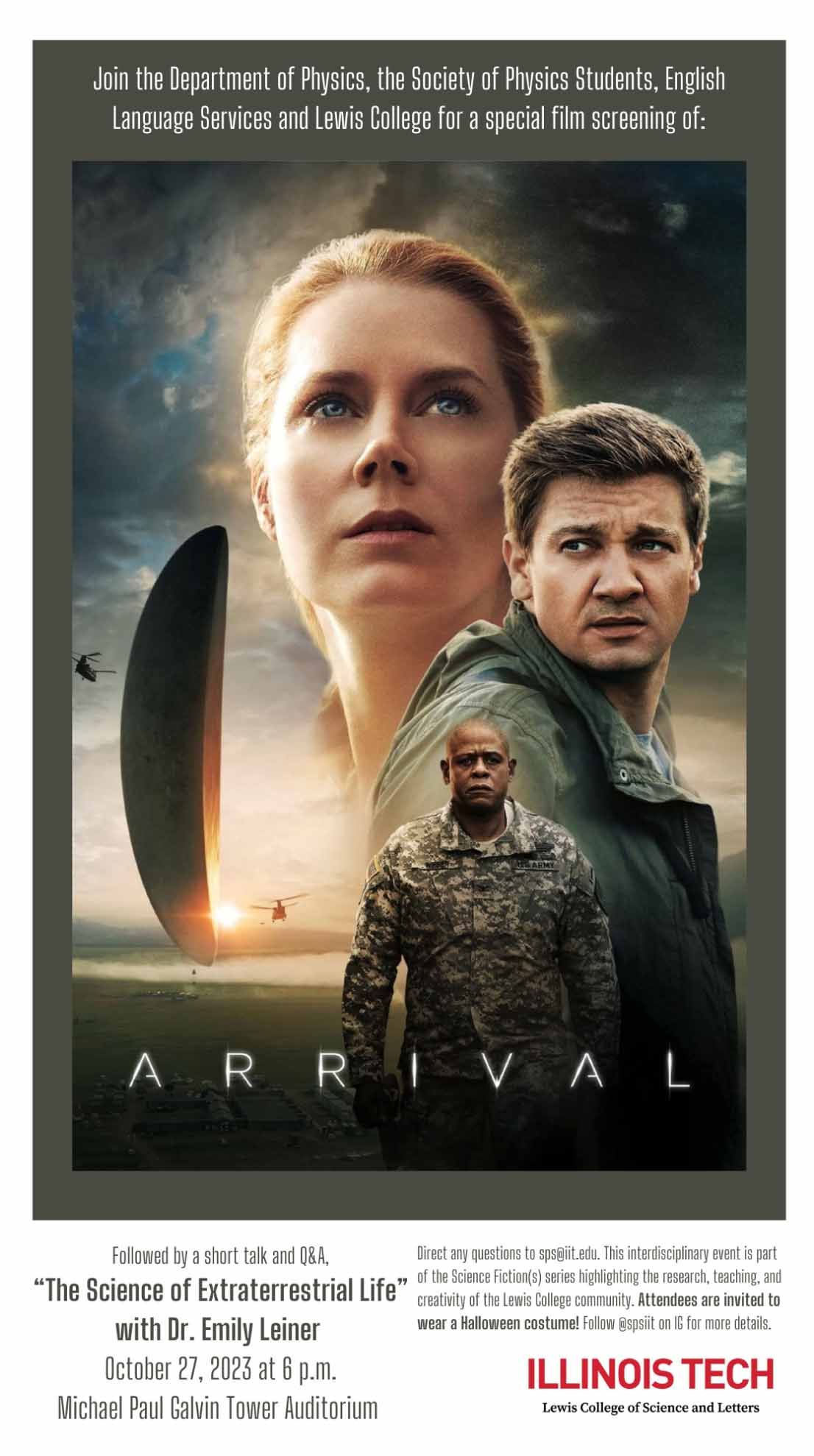 Arrival Film Screening and Discussion