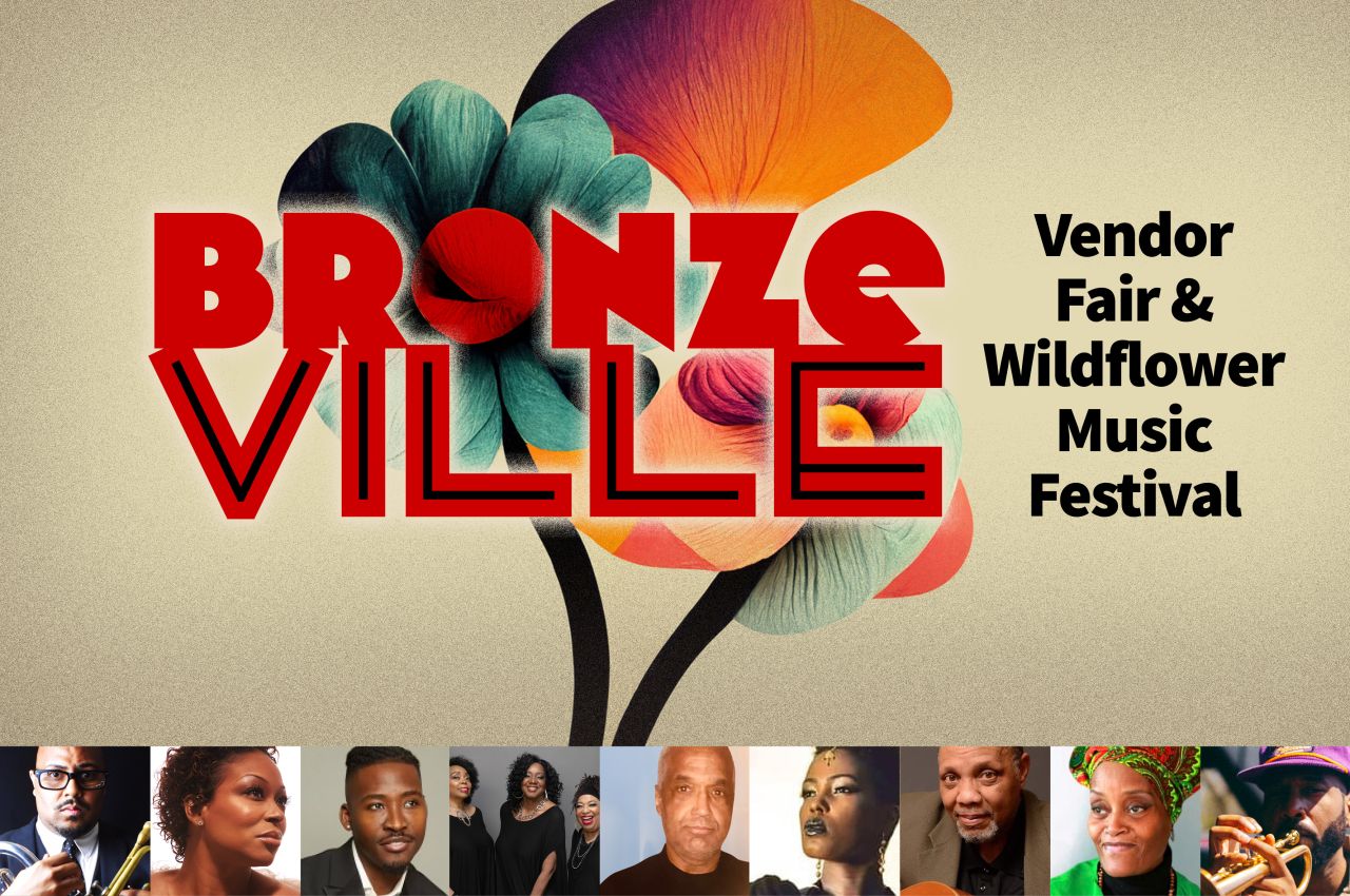 Bronzeville Vendor Fair and Wildflower Music Festival Flyer