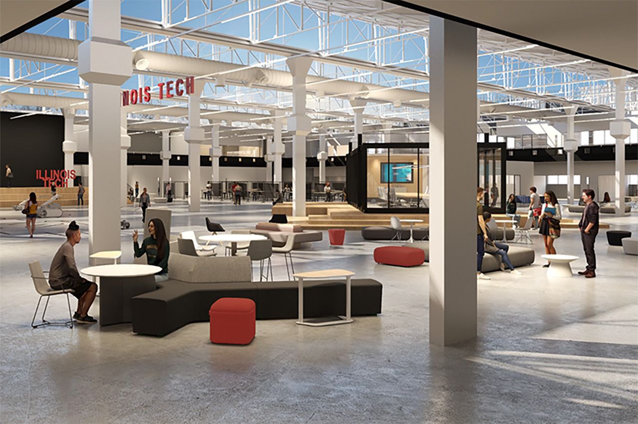 A rendering of Illinois Tech new Mumbai campus