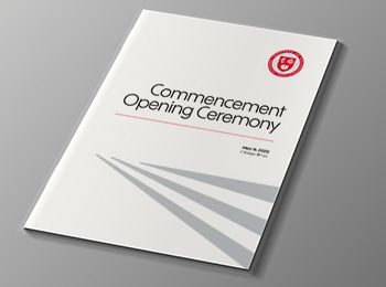 Image of commencement program sitting on table