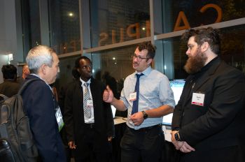 Image: (From left to right) Team members Felix Nkurunziza, Michael Sansone, and Trevin Cox who developed DrainWatch, an AI-powered stormwater detection system, and earned the $15,000 top award at the fifth annual Grainger Computing Innovation Prize competition