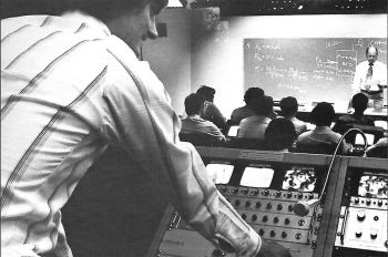 A historical shot of the IIT/V studio at Illinois Tech