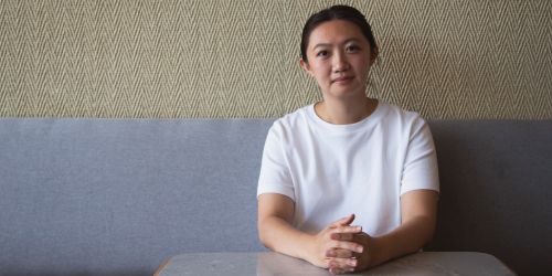 Illinois Tech alumna Yuyi Zhou in her restaurant, YooYee