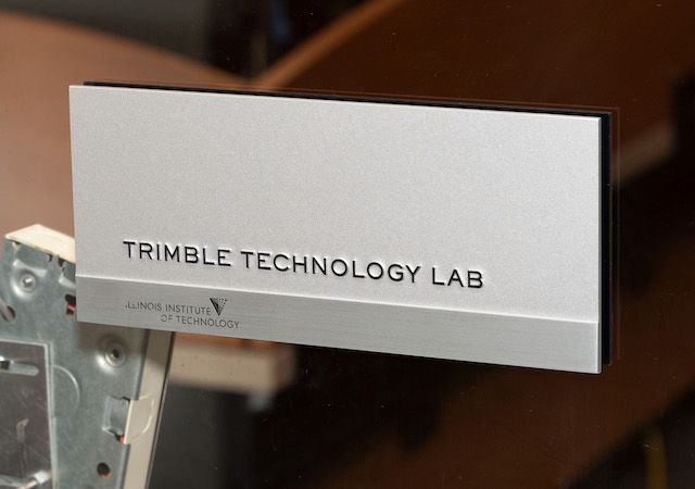Trimble Technology Lab sign