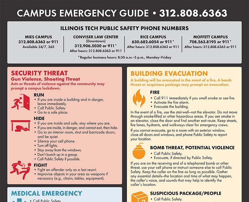 Image of campus emergency guide