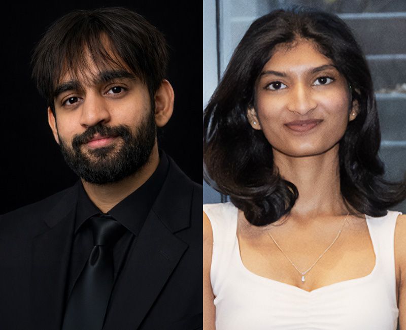 Illinois Tech students Rohan Bhande and Meghana Rabba